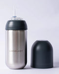 Toddler Straw Cup - 350ml 18/8 Stainless Steel: French Navy