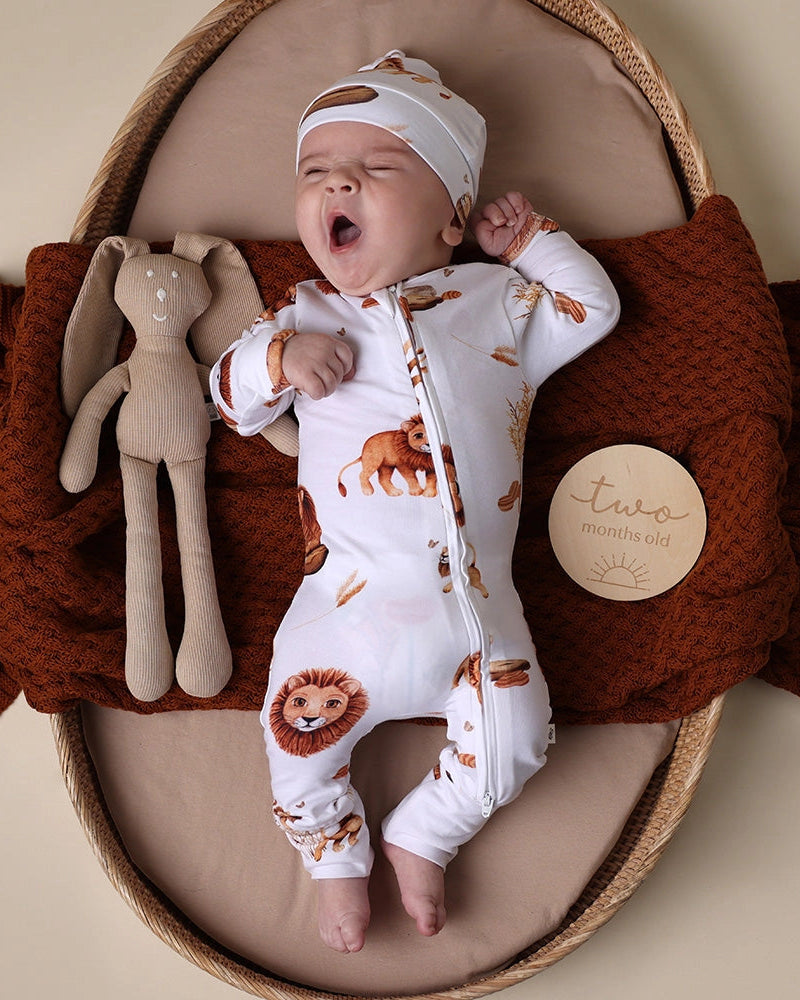 Lion Organic Snugglesuit Convertible Romper