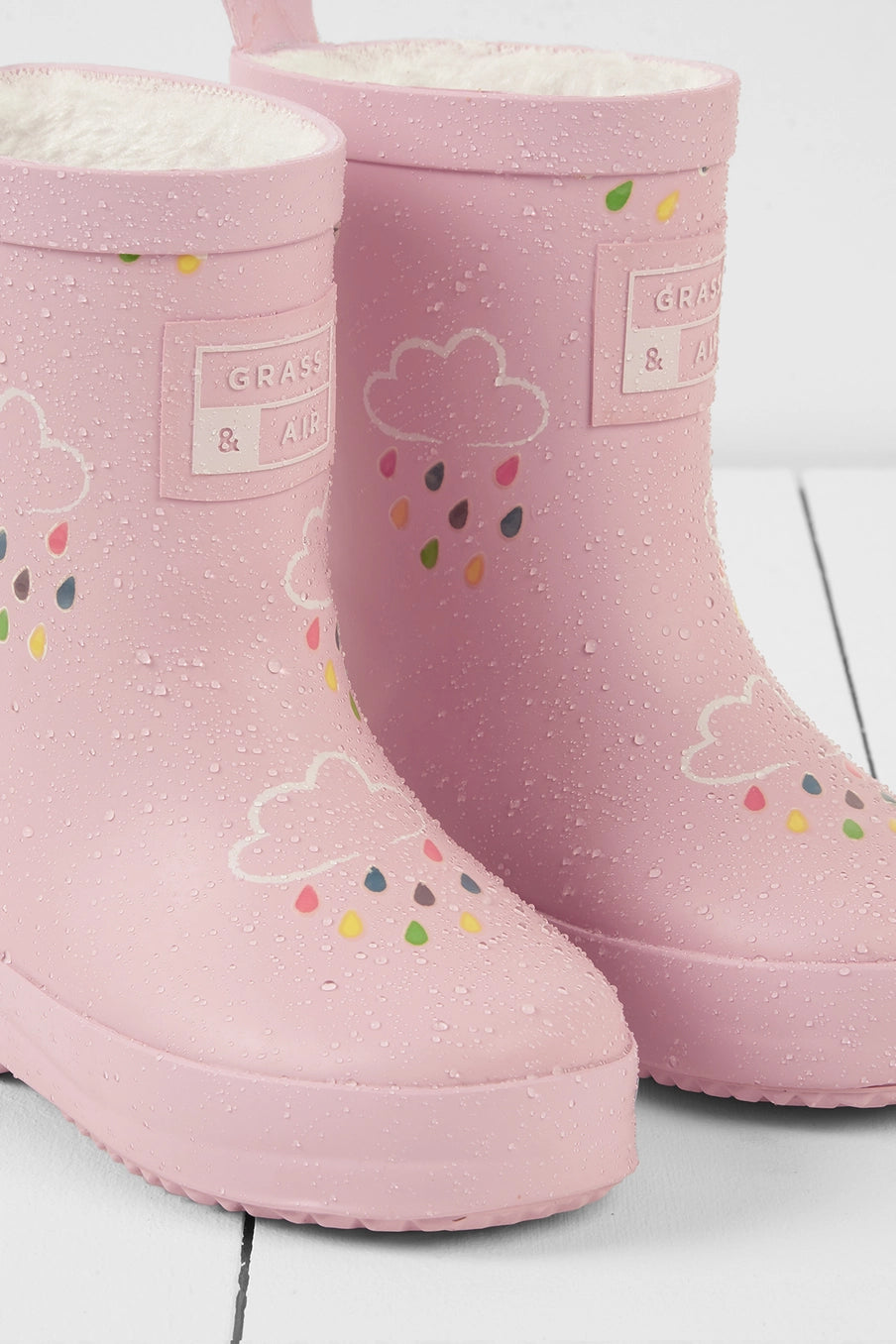 Colour-Changing Kids Wellies - Baby Pink