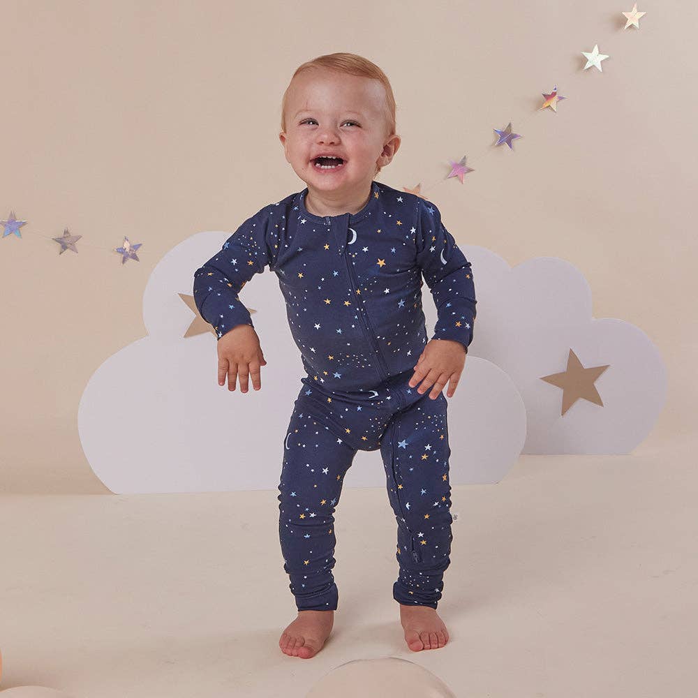 Starry Night Organic Snugglesuit Convertible Romper