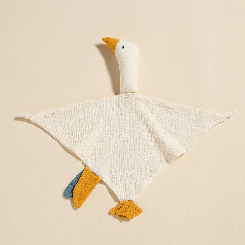 Goose Comforter Baby Security Blanket - Parchment