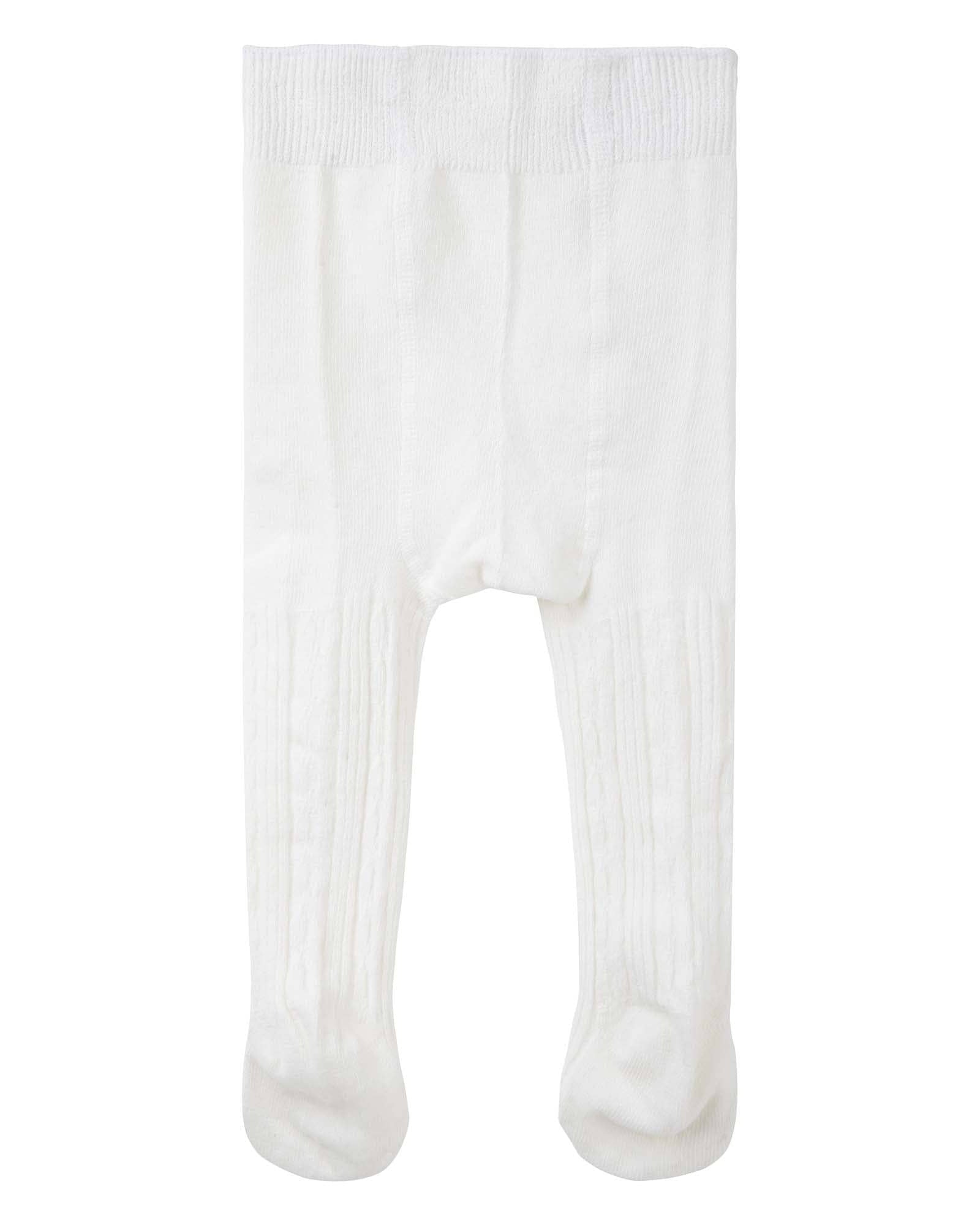 Baby Cable Knit Tights - Cream