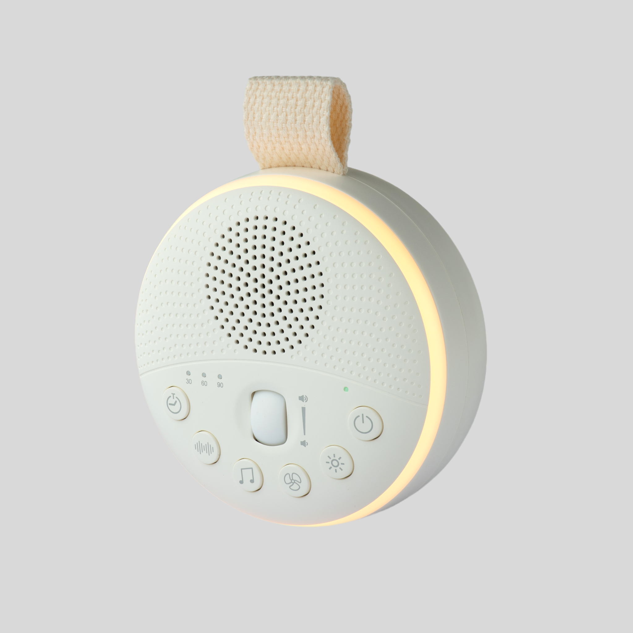 Portable Baby White Noise Machine & Night Light - White
