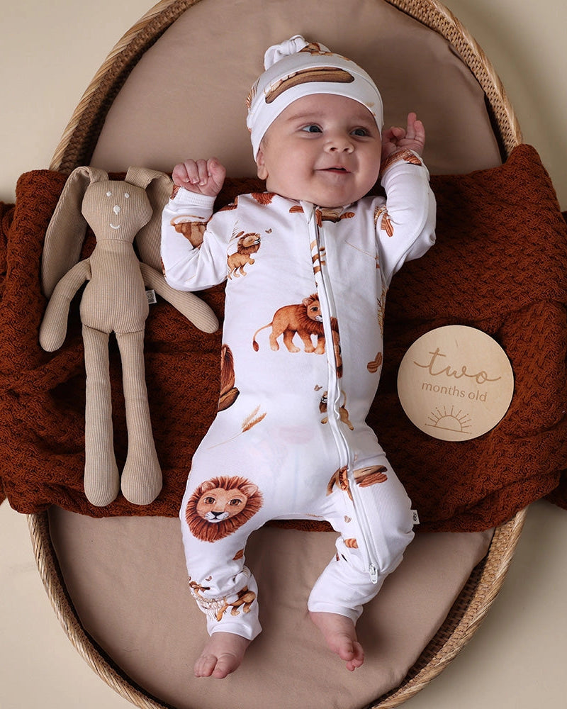 Lion Organic Snugglesuit Convertible Romper