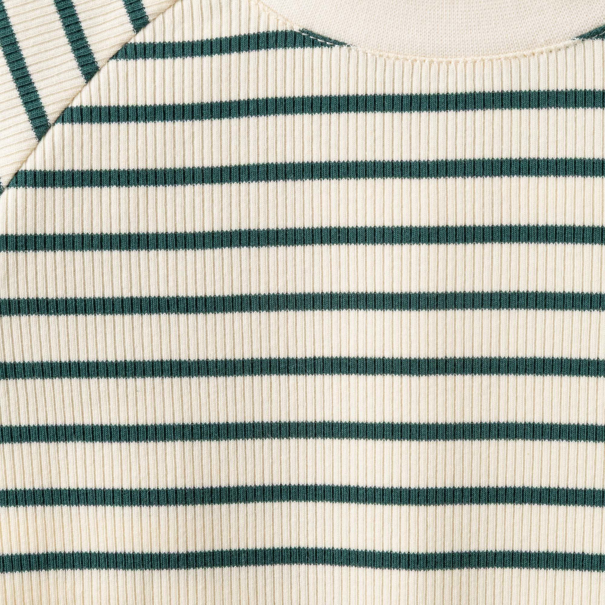Jack Rib Stripe Top - Forest Green