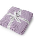 Lavender Diamond Knit Organic Baby Blanket