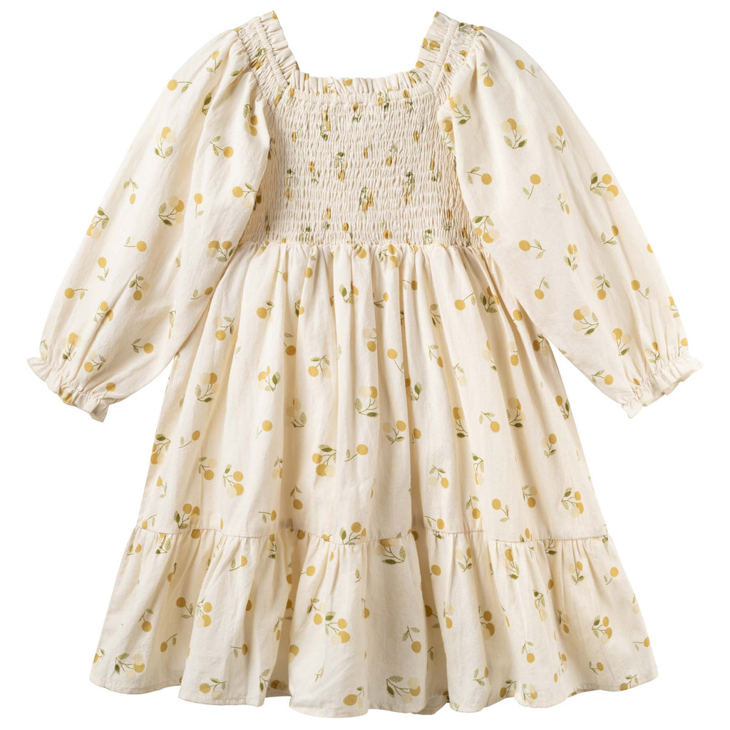 Golden Cherry Tiered Dress