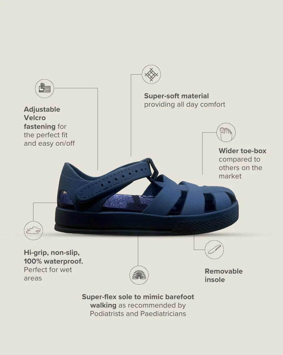 Kids Jelly Sandal – Navy