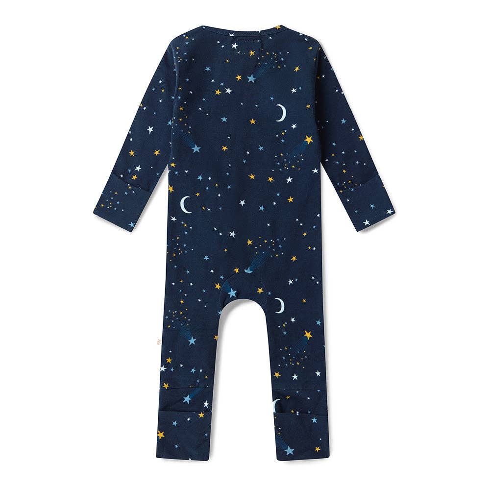 Starry Night Organic Snugglesuit Convertible Romper