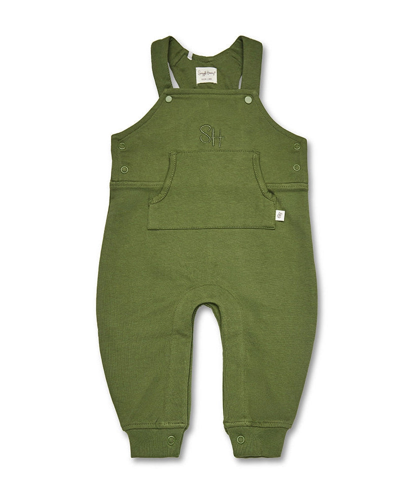 Organic Joey Overalls - Olive