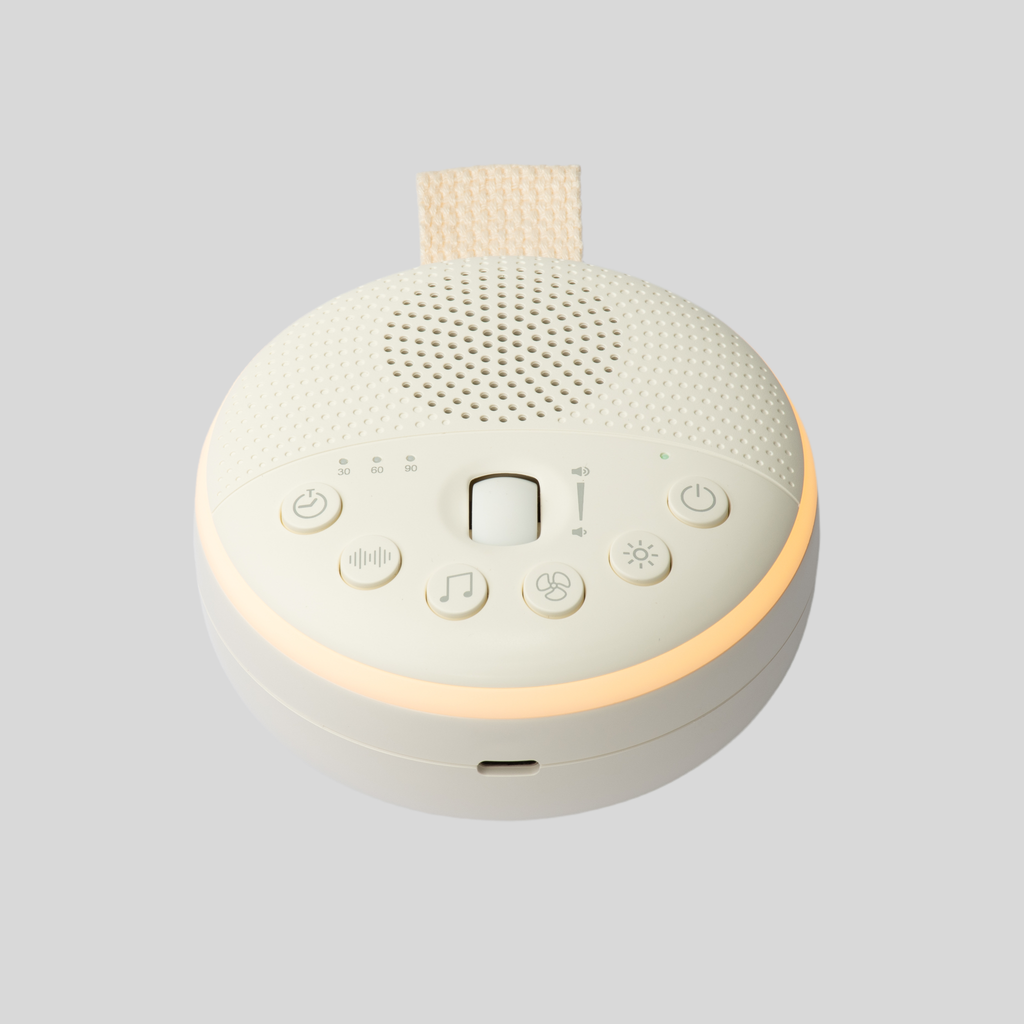 Portable Baby White Noise Machine & Night Light - White