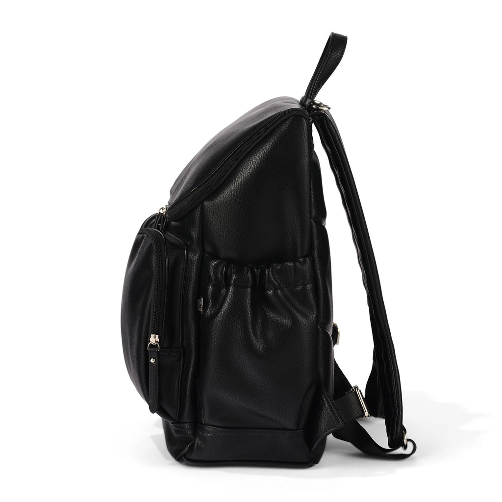OiOi Signature Nappy Backpack - Black Dimple Vegan Leather