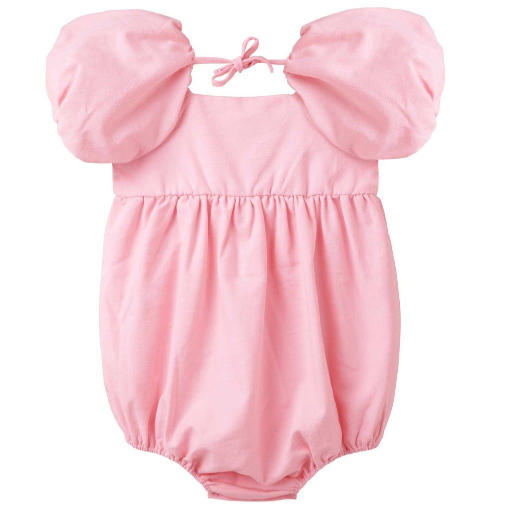 Grace Tie Back Romper - Pink