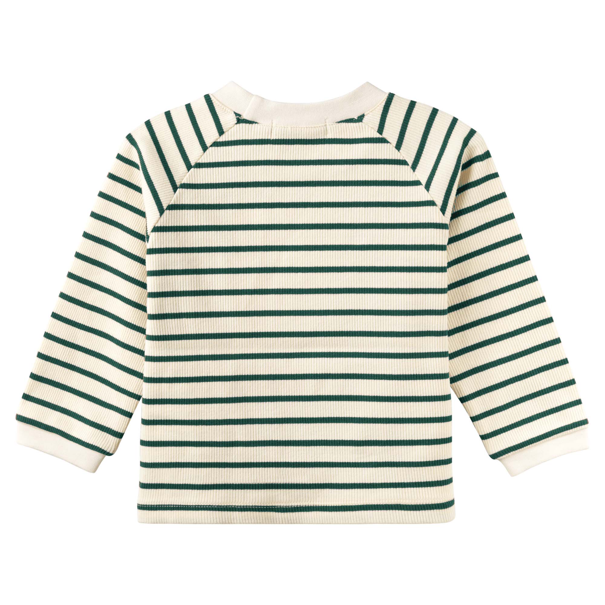 Jack Rib Stripe Top - Forest Green