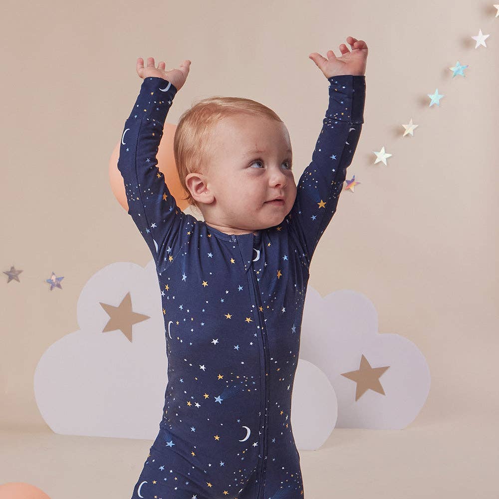 Starry Night Organic Snugglesuit Convertible Romper