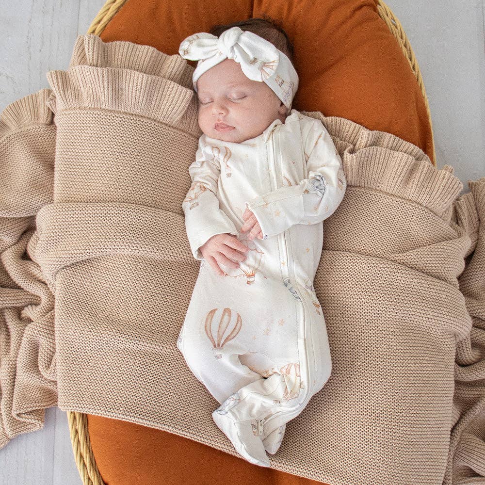 Up & Away Organic Snuggle Sleepsuit Zip Footie