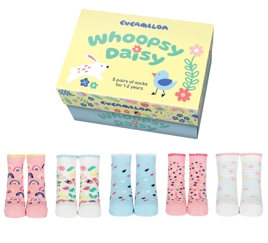 Baby Socks 5 pairs 1-2 years - Whoopsy Daisy