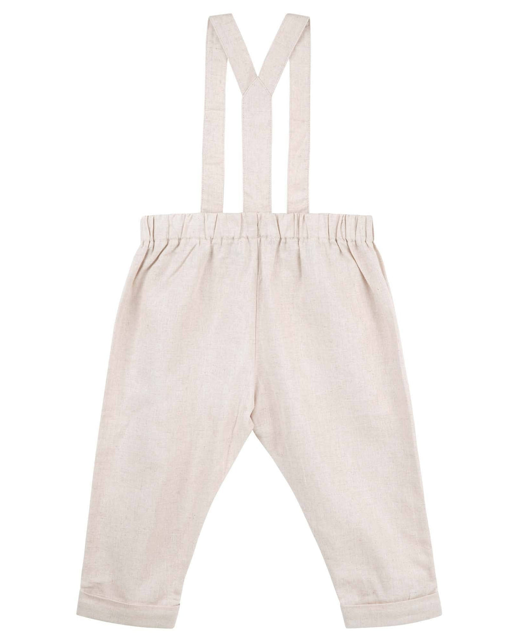 Finley Linen Suspender Pants - Sand