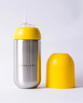 Toddler Straw Cup - 350ml 18/8 Stainless Steel: Buttercup Yellow