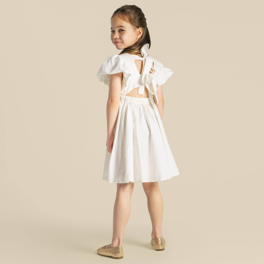 Grace Tie Back Dress - Ecru