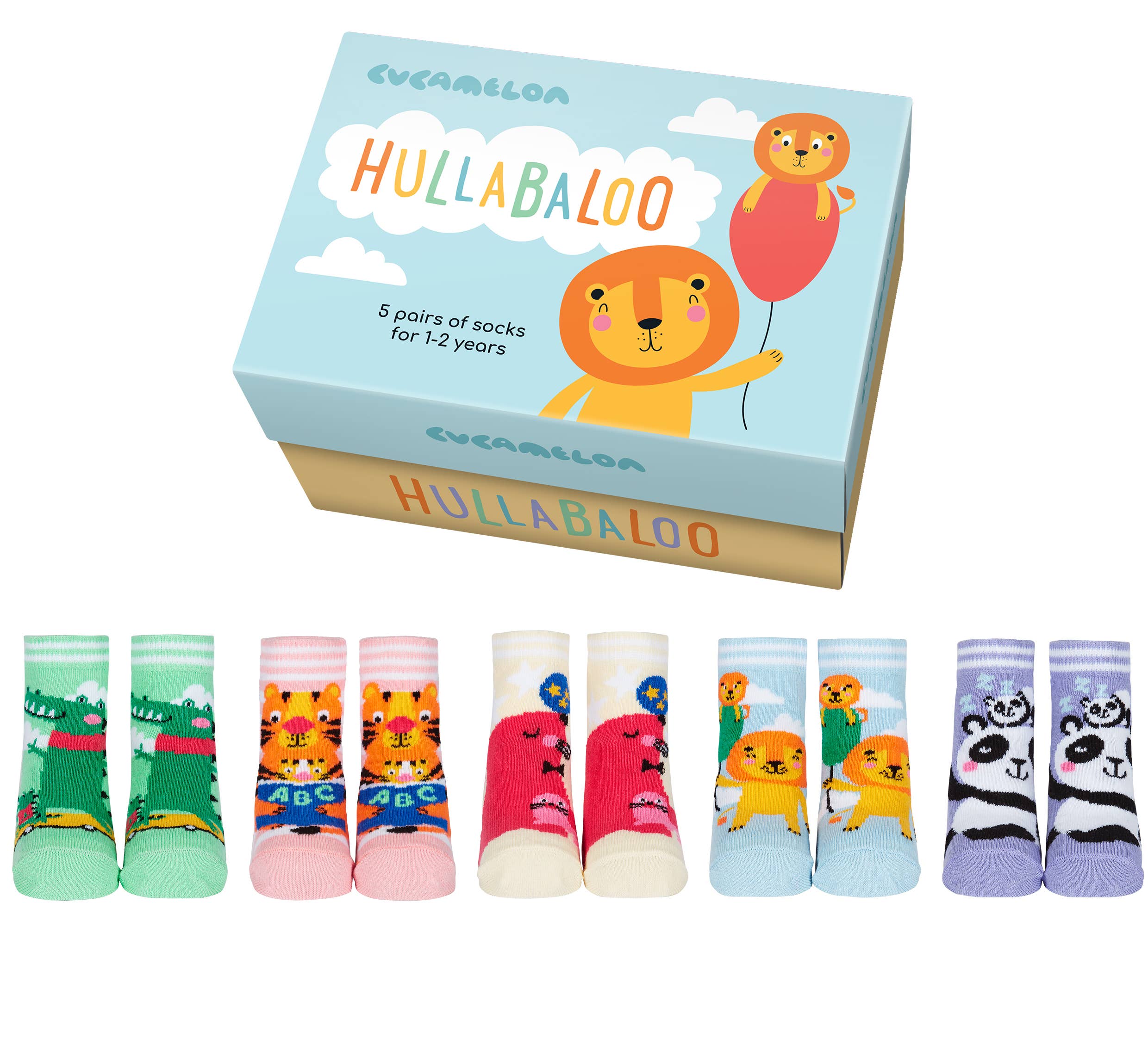 Baby Socks 5 pairs 1-2 years - Hullabaloo