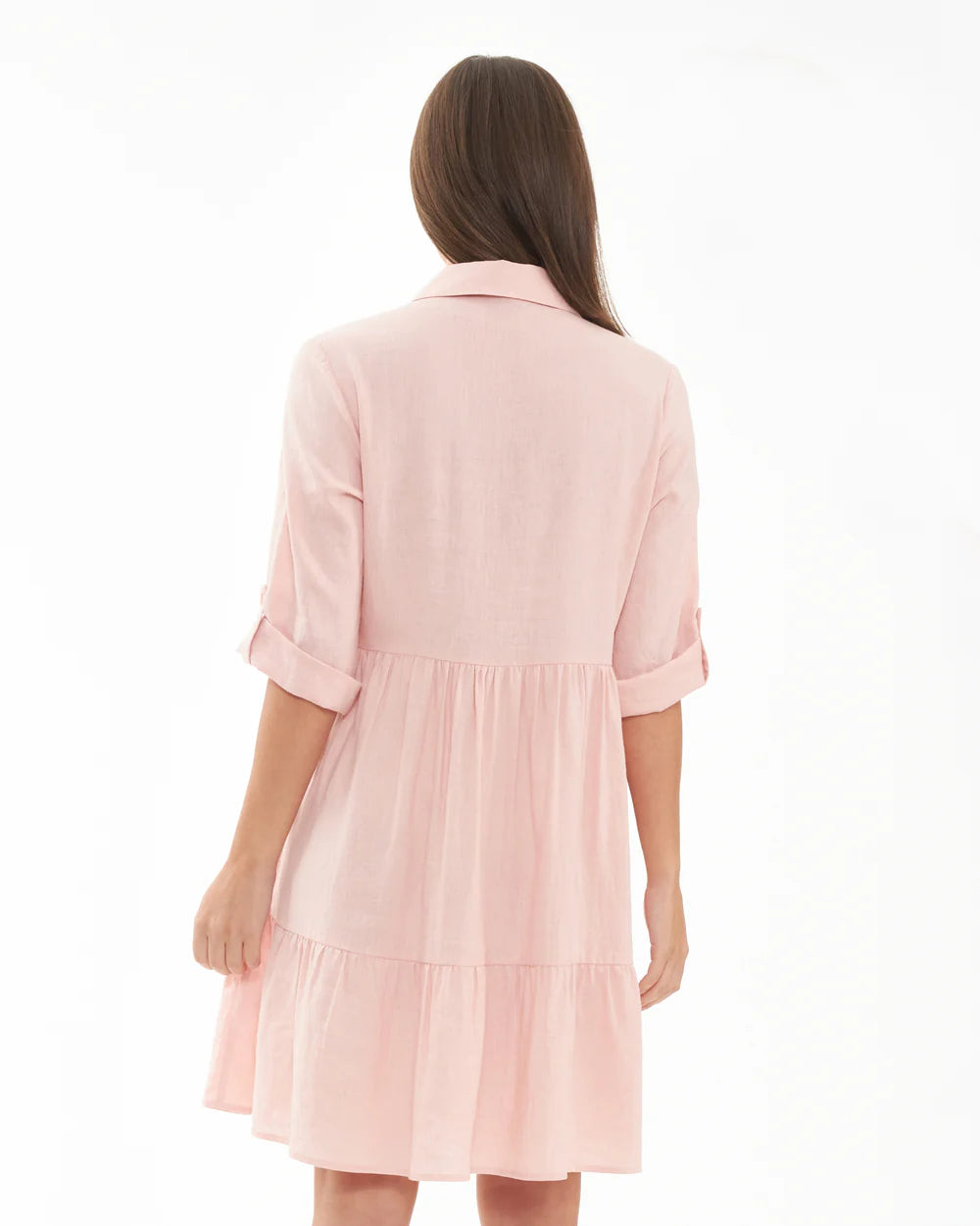 Adel Linen Dress Soft Pink: Soft Pink