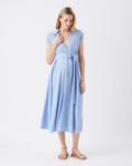 Abby Stripe Shirt Dress: Blue / White