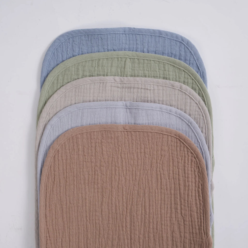 Organic Muslin Burp Cloths - Earth and Sky 5 Pack