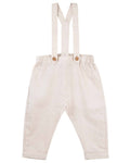 Finley Linen Suspender Pants - Sand