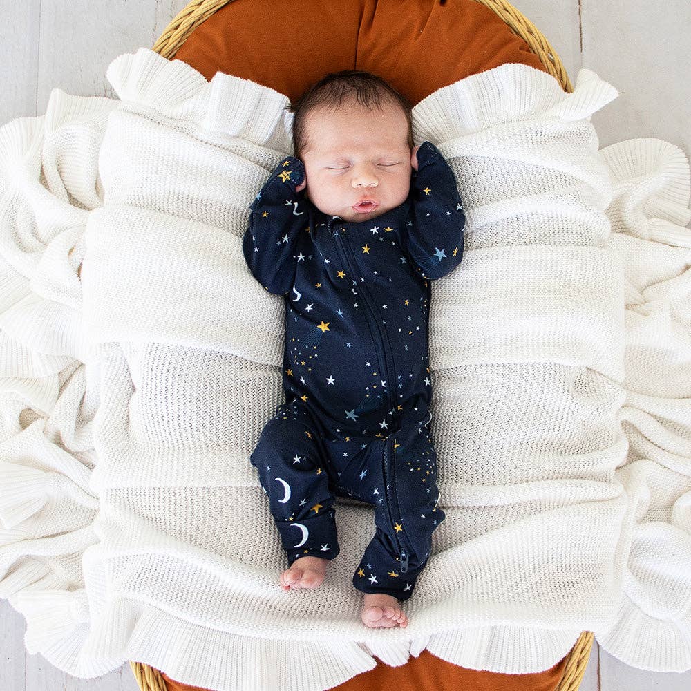 Starry Night Organic Snugglesuit Convertible Romper