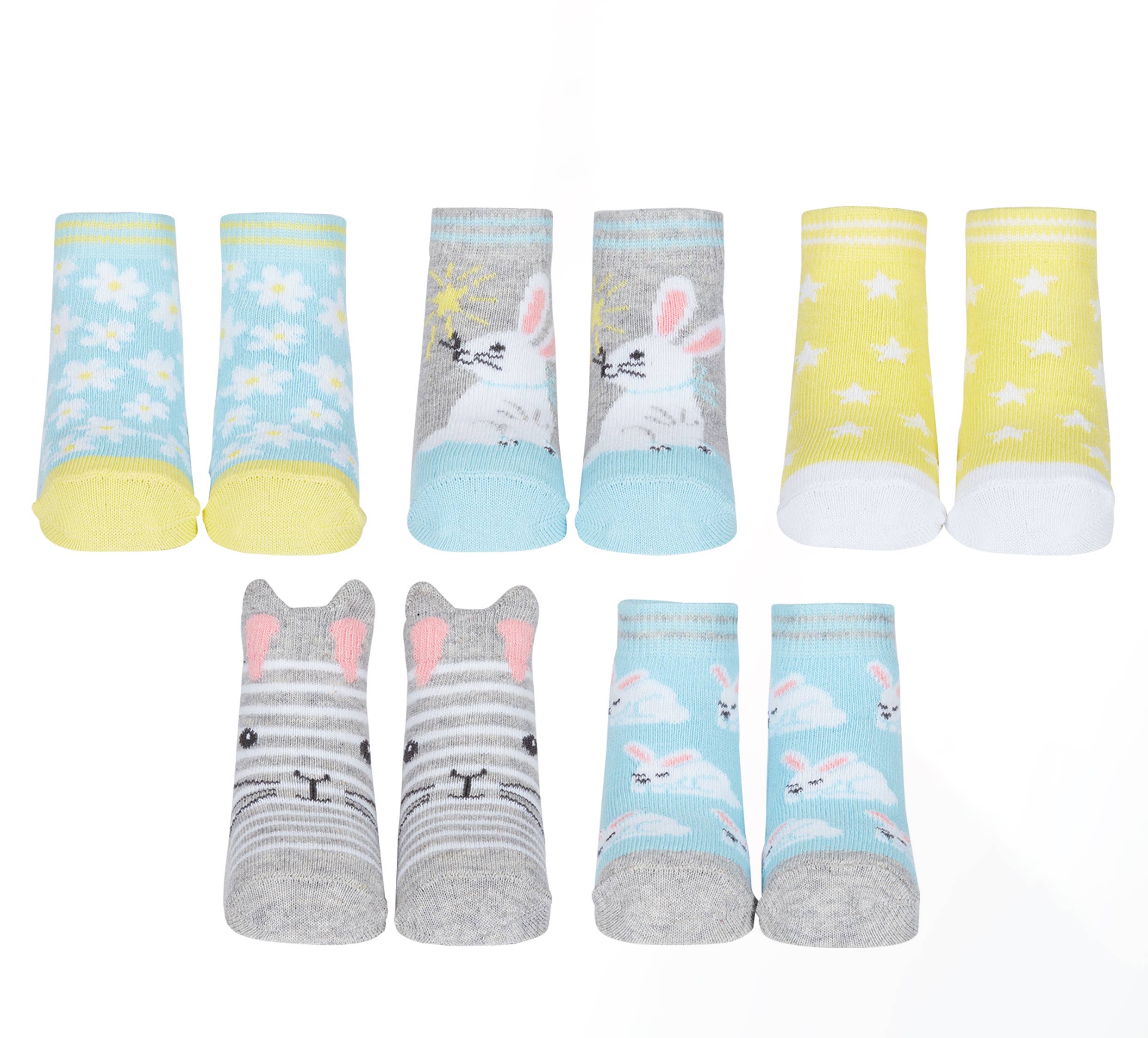 Baby Socks 5 pairs Newborn - Hoppy Days