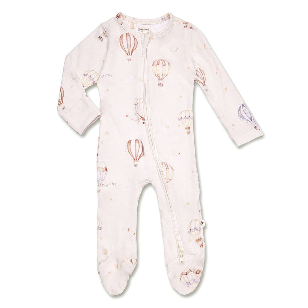 Up & Away Organic Snuggle Sleepsuit Zip Footie