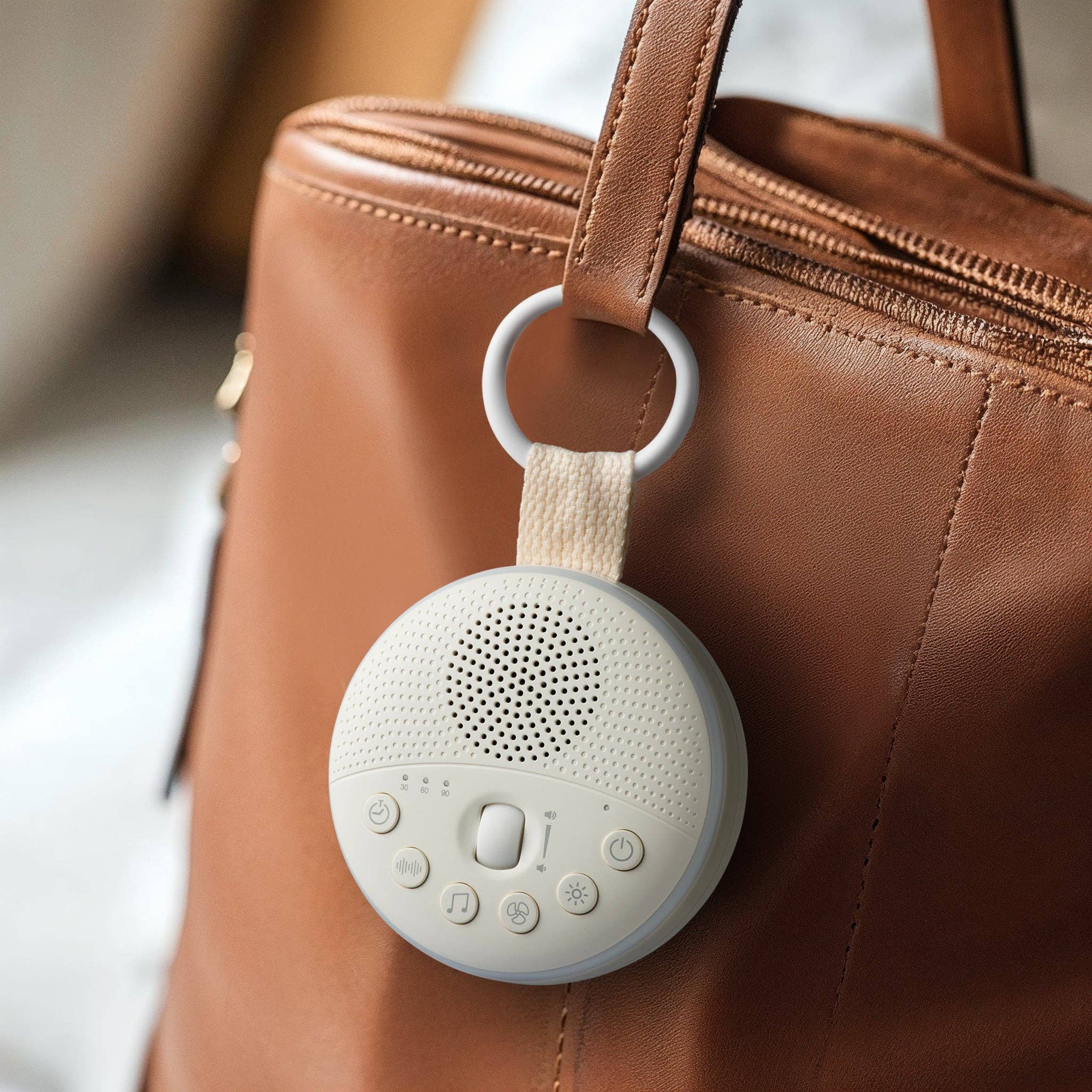 Portable Baby White Noise Machine & Night Light - White