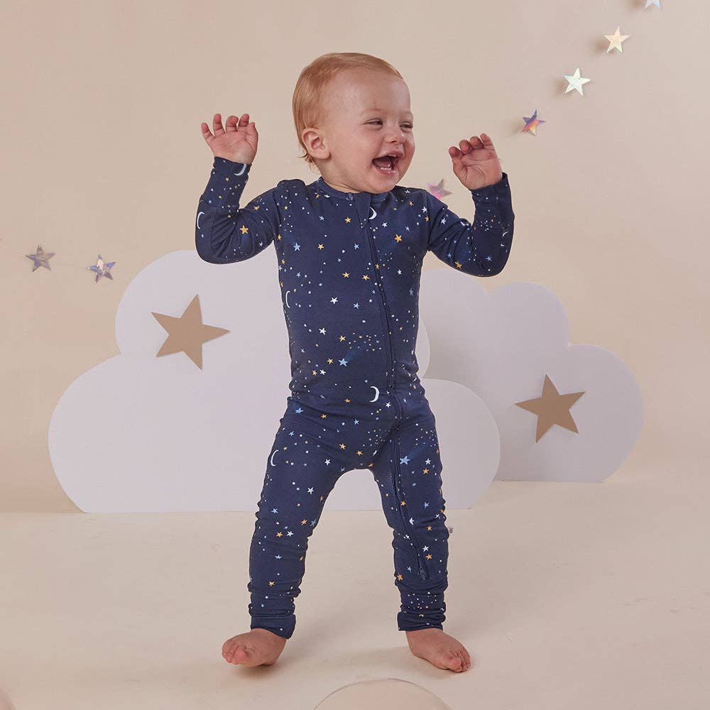 Starry Night Organic Snugglesuit Convertible Romper
