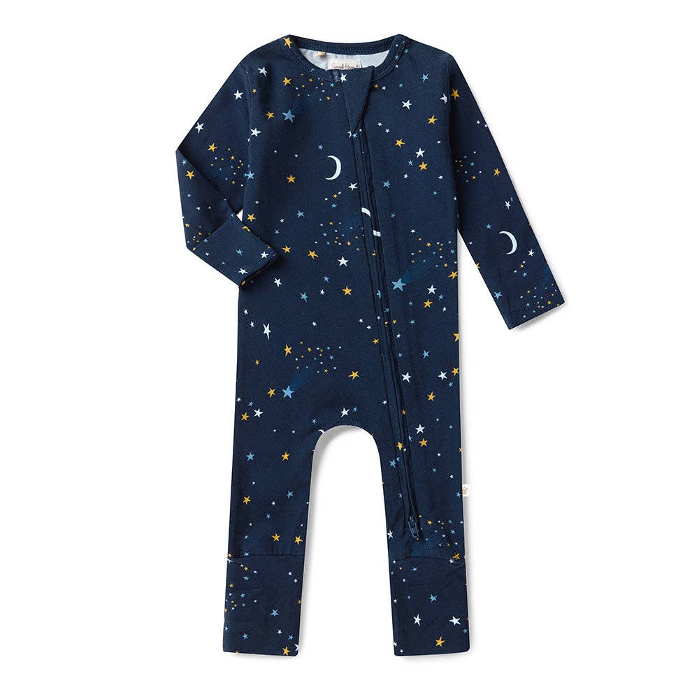 Starry Night Organic Snugglesuit Convertible Romper