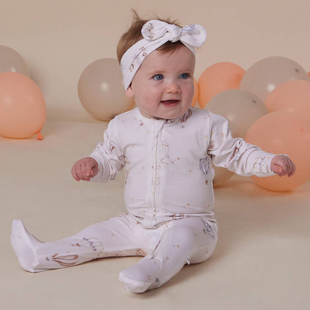 Up & Away Organic Snuggle Sleepsuit Zip Footie