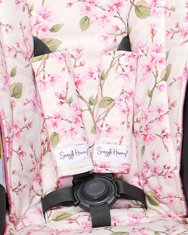 Cherry Blossom Universal Reversible Pram Strap Covers
