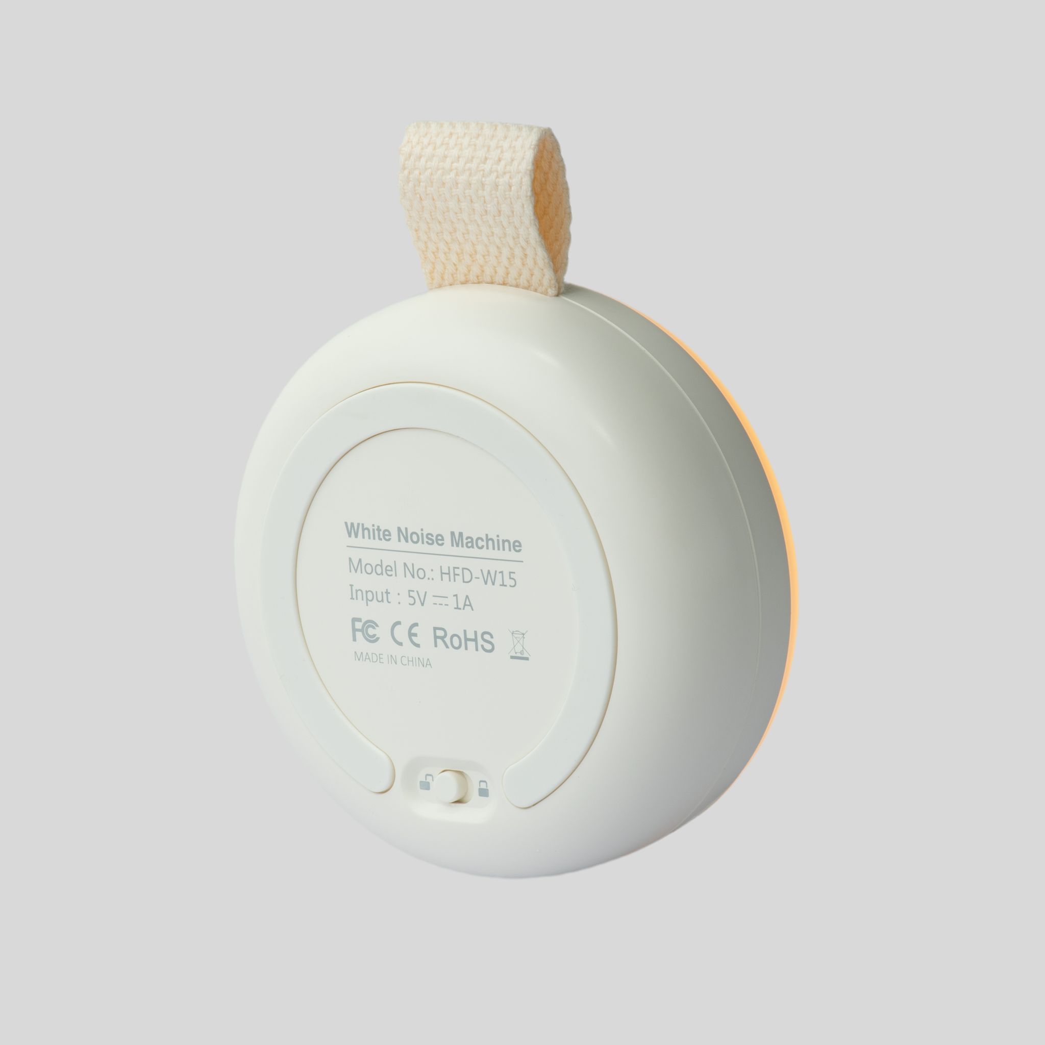 Portable Baby White Noise Machine & Night Light - White