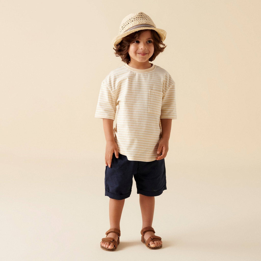 Finley Linen Shorts - Navy