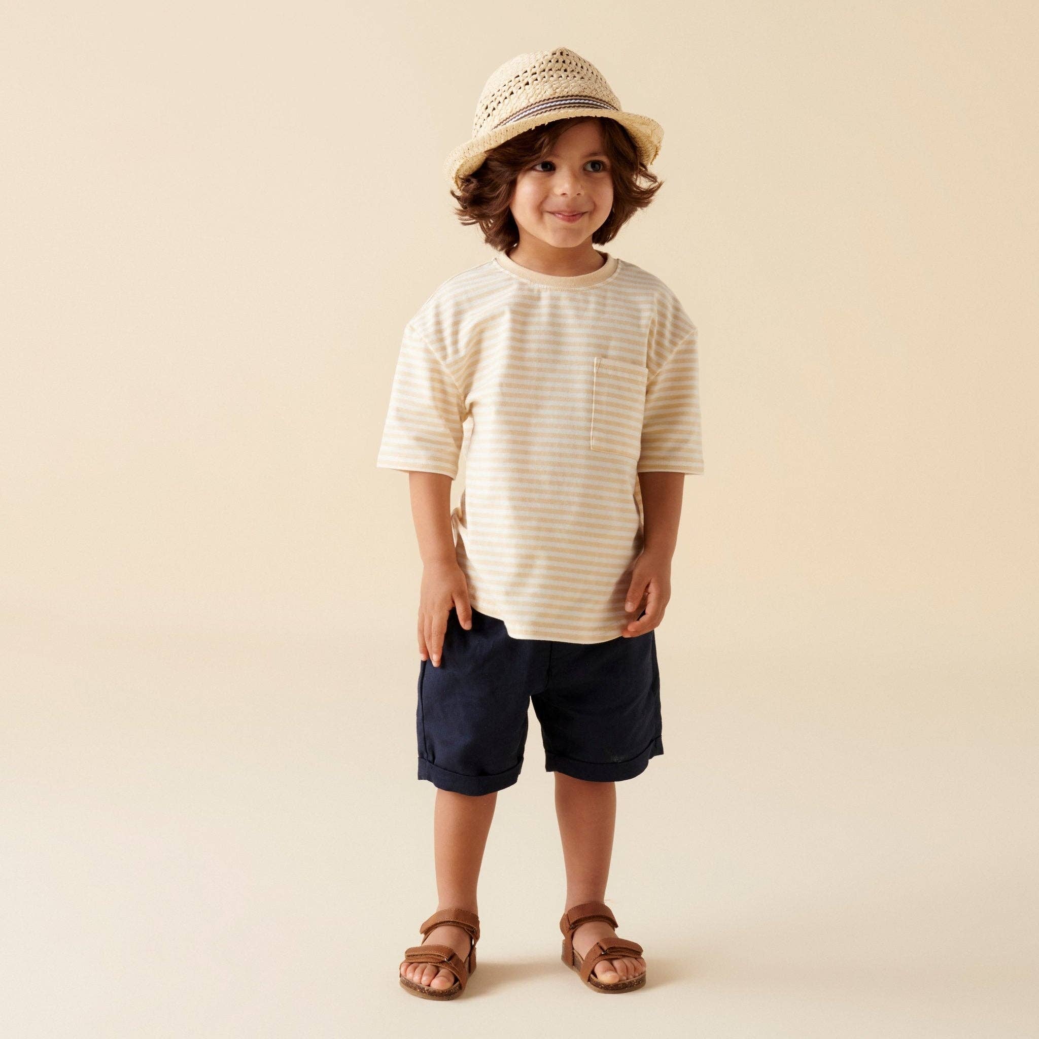 Finley Linen Shorts - Navy
