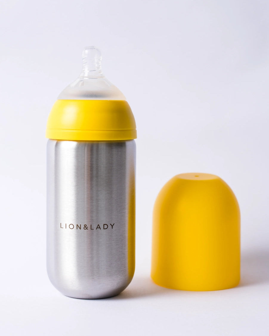 18/8 Stainless Steel Baby bottle - 350ml: Buttercup Yellow