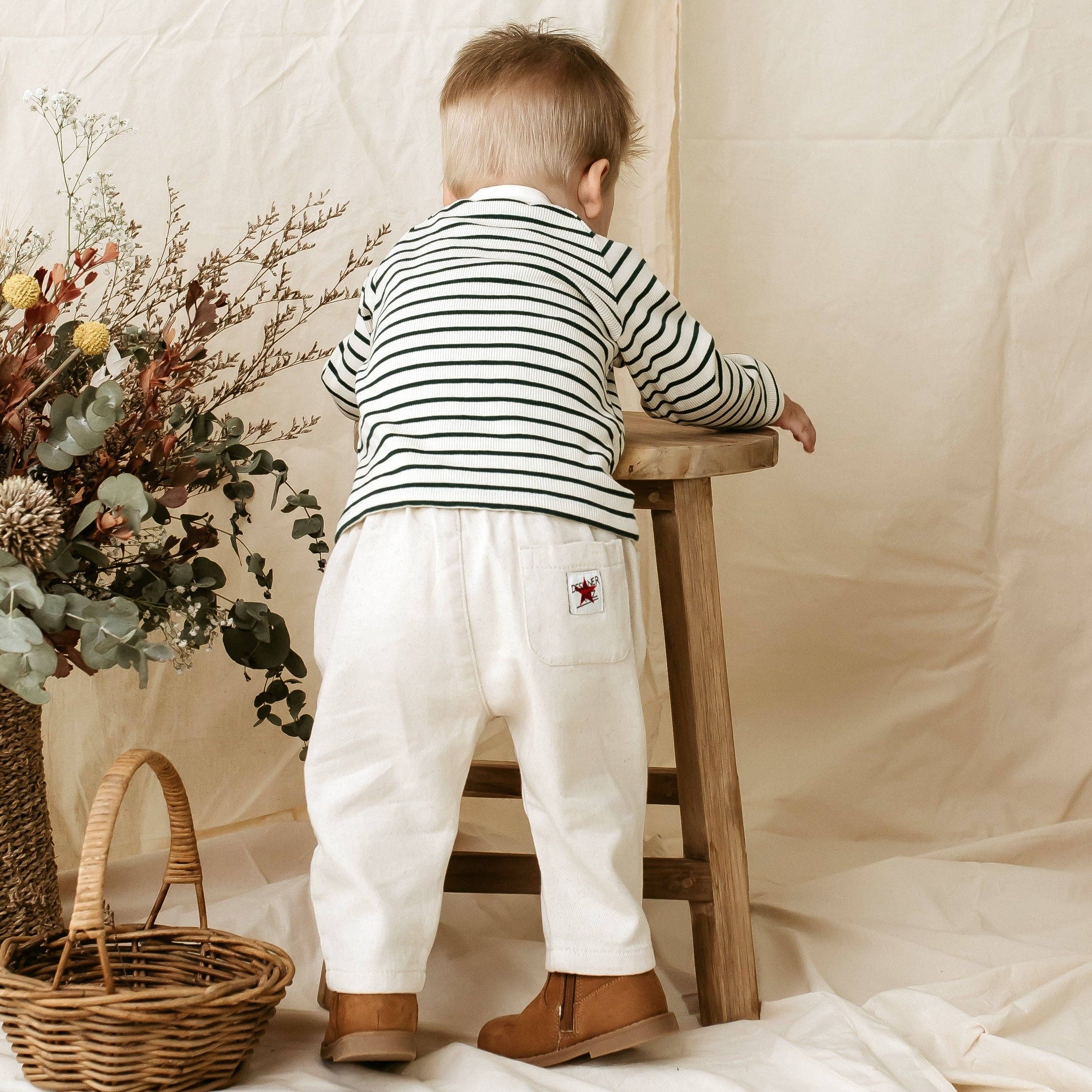 Theo Twill Pants - Ecru