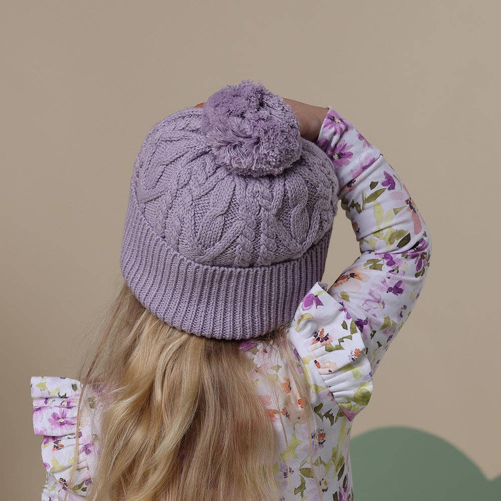 Lavender Organic Baby Knit Beanie