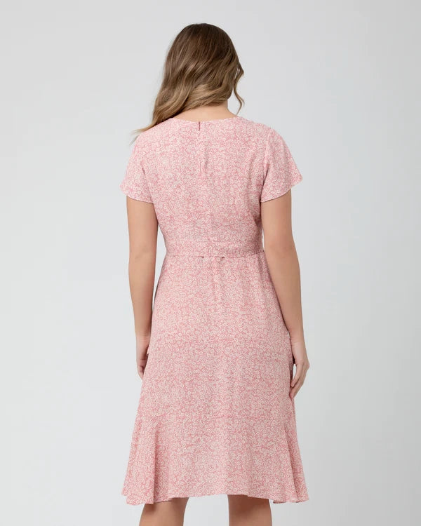Vanessa Tie Front Dress Dusty Coral