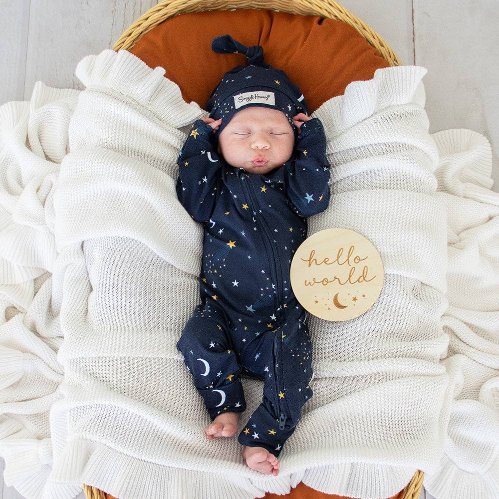 Starry Night Organic Snugglesuit Convertible Romper