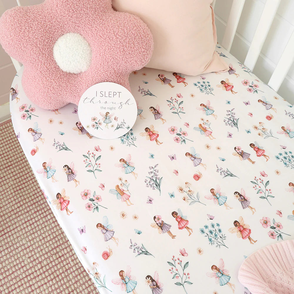 Fairy Garden Organic Fitted Cot Sheet