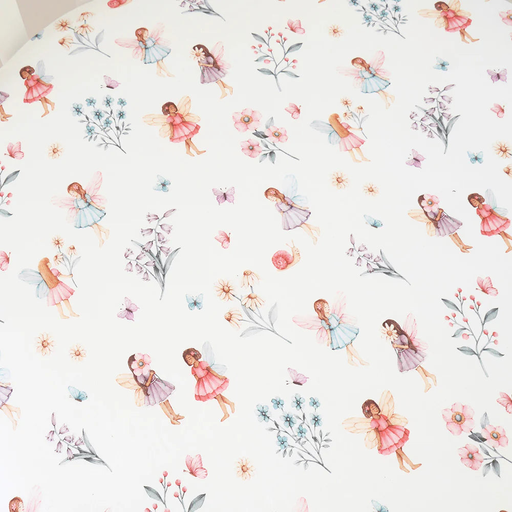 Fairy Garden Organic Fitted Cot Sheet