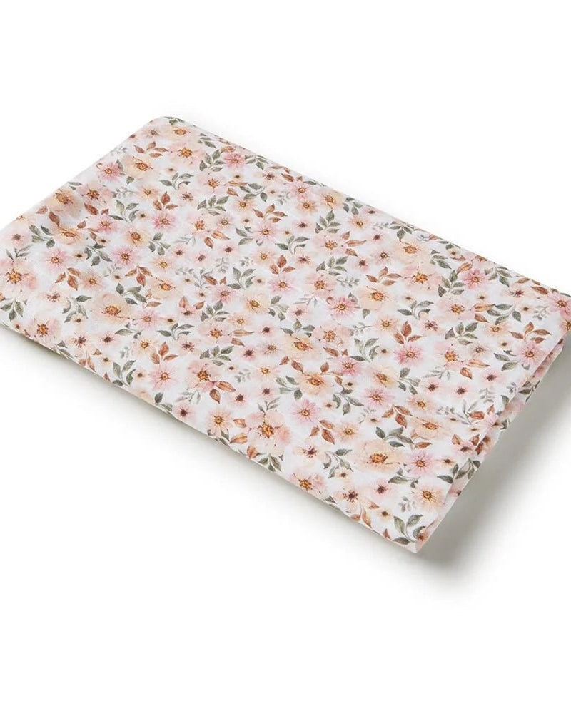 Spring Floral Organic Muslin Wrap