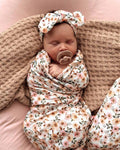 Spring Floral Organic Muslin Wrap