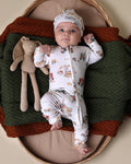 Diggers & Tractors Organic Snugglesuit Convertible Romper